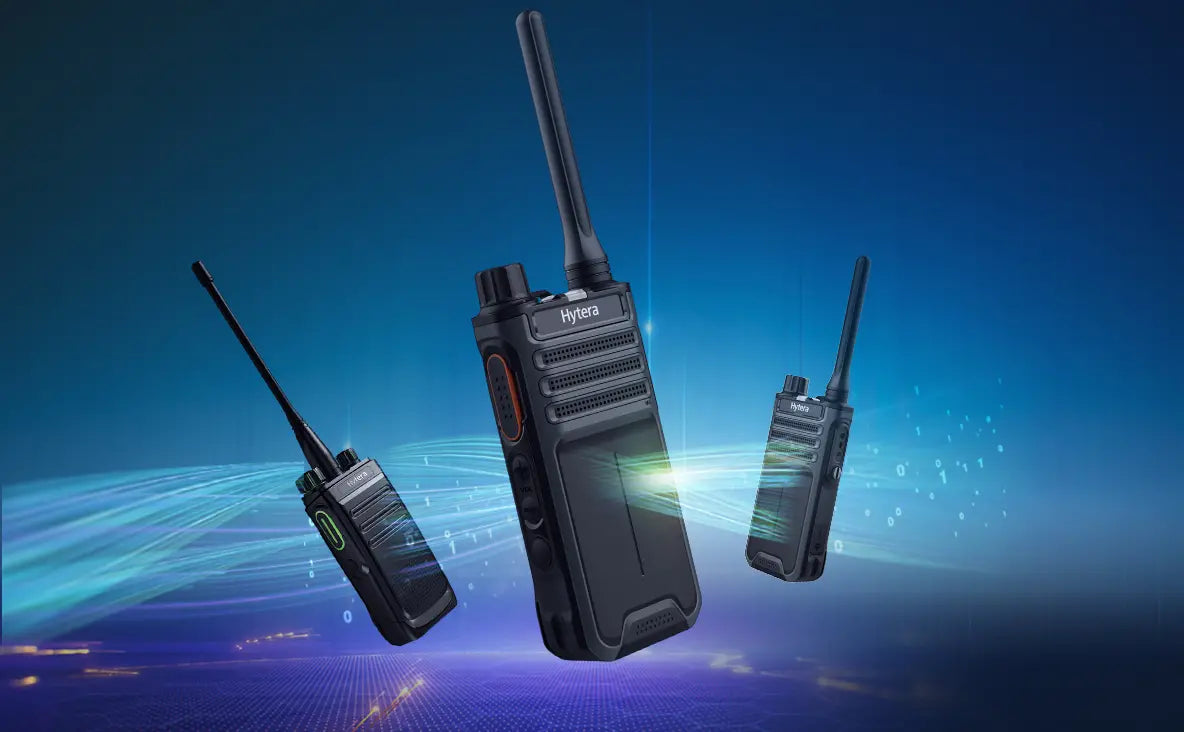 Collection of Big brand two way radios in a gallery layout